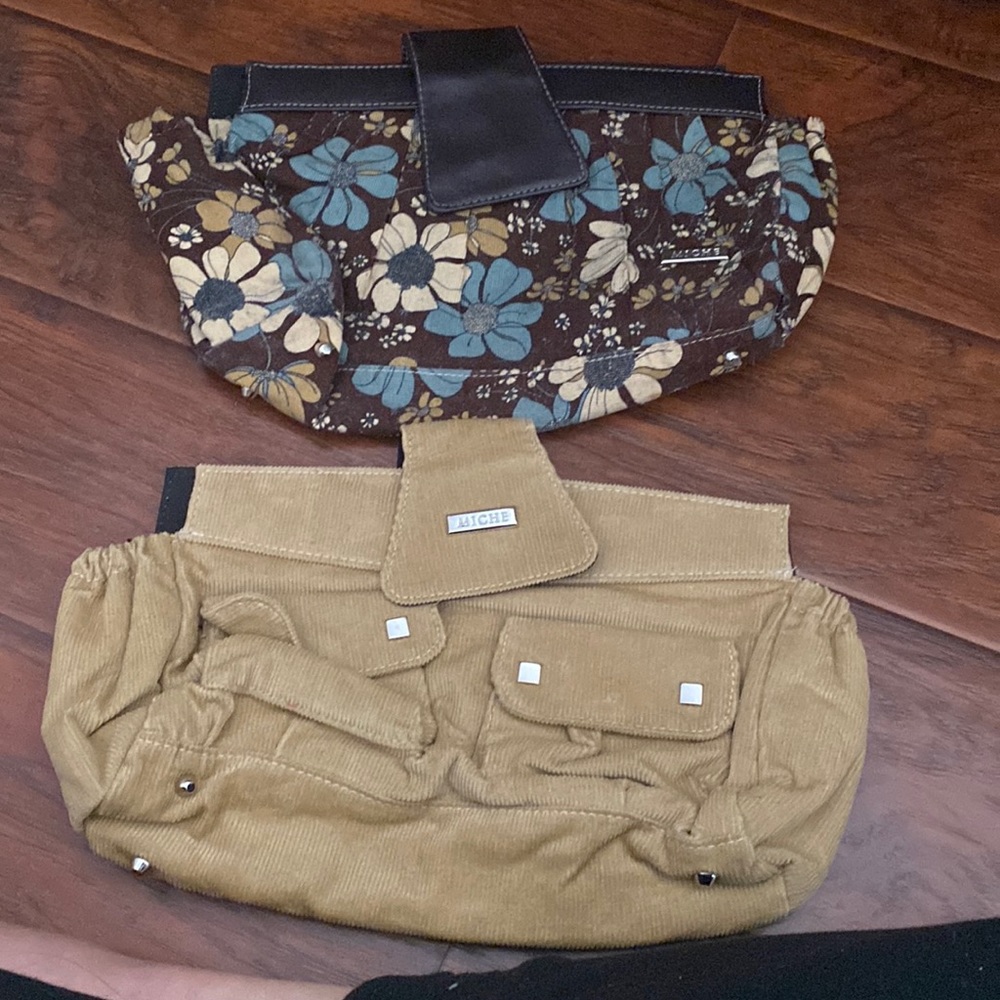 Bundle of 2 soft corduroy miche bag shells